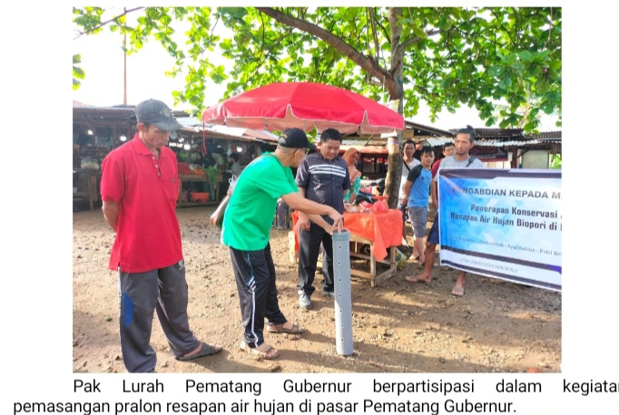 Socializing the Installation of Rainwater Infiltration in the Muara Bangkahulu District by Biology Lecturer from FMIPA University of Bengkulu Socializing the Installation of Rainwater Infiltration in the Muara Bangkahulu District by Biology Lecturer from FMIPA University of Bengkulu
