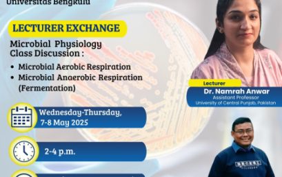 Lecturer Exchange Program Highlights Microbial Physiology with Expert from Pakistan