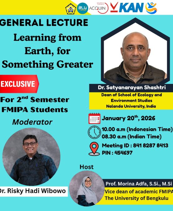 The Faculty of Mathematics and Natural Sciences of the University of Bengkulu holds an exclusive general lecture on Environmental Learning