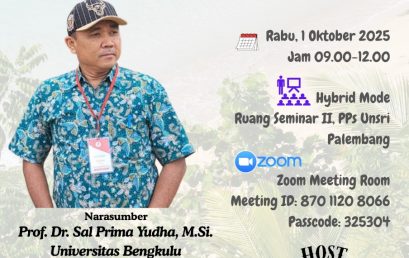 Prodi S2 Kimia FMIPA Unsri Bersama Prodi S1 Kimia UNIB Gelar Kuliah Umum Material Maju Berbasis Produk Samping Kelapa Sawit