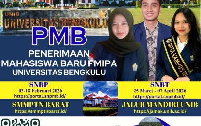 PMB FMIPA Universitas Bengkulu 2026 Resmi Dibuka: Wujudkan Masa Depan Gemilang Bersama FMIPA UNIB