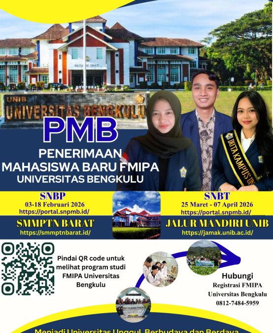 PMB FMIPA Universitas Bengkulu 2026 Resmi Dibuka: Wujudkan Masa Depan Gemilang Bersama FMIPA UNIB