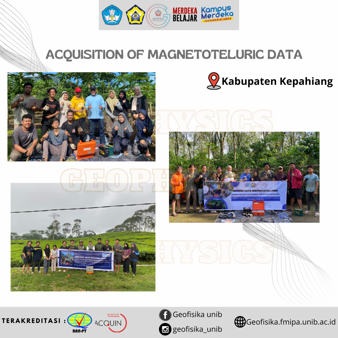 Data Acquisition of MT and Seismic Methods in Kepahiang District, Identification of Geothermal Energy Sources
