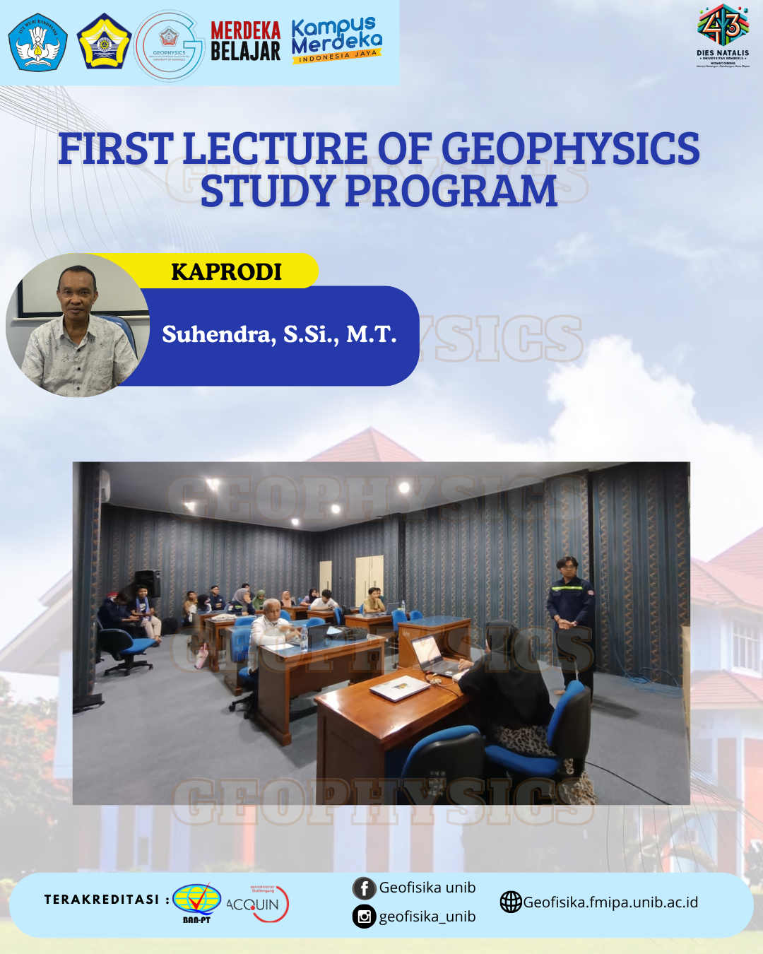 First Lecture of Geophysics Study Program