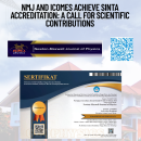 NMJ and ICOMES Achieve SINTA Accreditation: A Call for Scientific Contributions