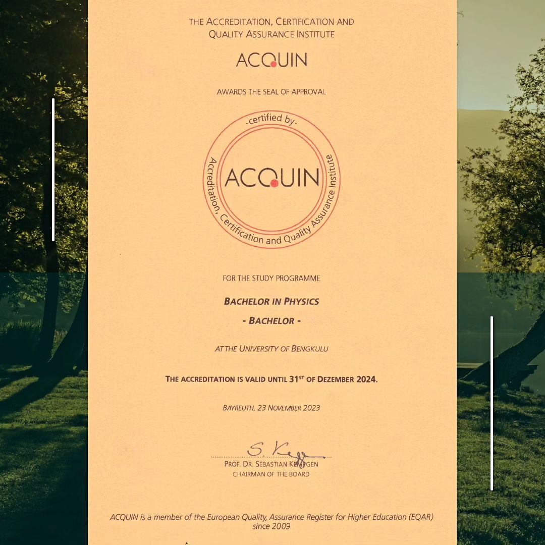 ACQUIN INTERNATIONAL ACCREDITATION ACQUIN INTERNATIONAL ACCREDITATION