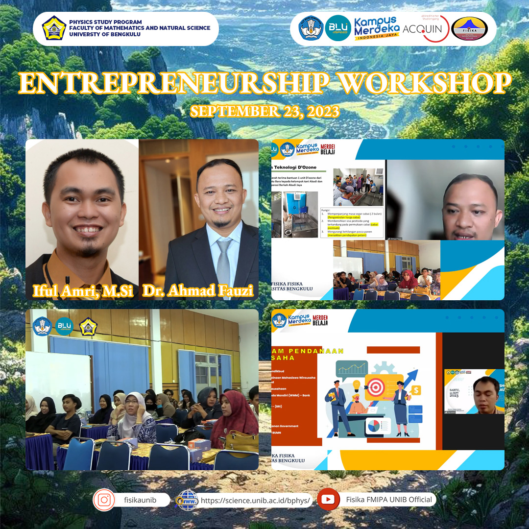 ENTREPRENEUR WORKSHOP ENTREPRENEUR WORKSHOP