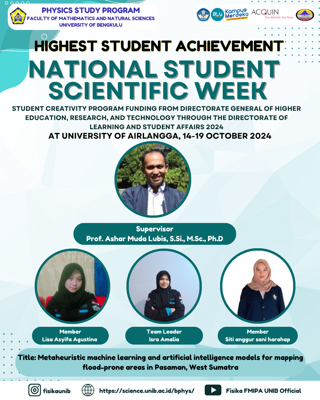 FOR THE FIRST TIME, STUDENT OF PHYSICS STUDY PROGRAM COMPETED NATIONAL STUDENT SCIENTIFIC WEEK FOR THE FIRST TIME, STUDENT OF PHYSICS STUDY PROGRAM COMPETED NATIONAL STUDENT SCIENTIFIC WEEK