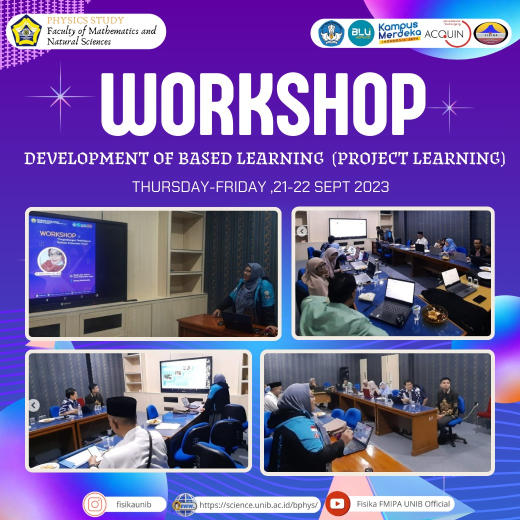 WORKSHOP ON DEVELOPMENT OF BASED LEARNING PROJECT