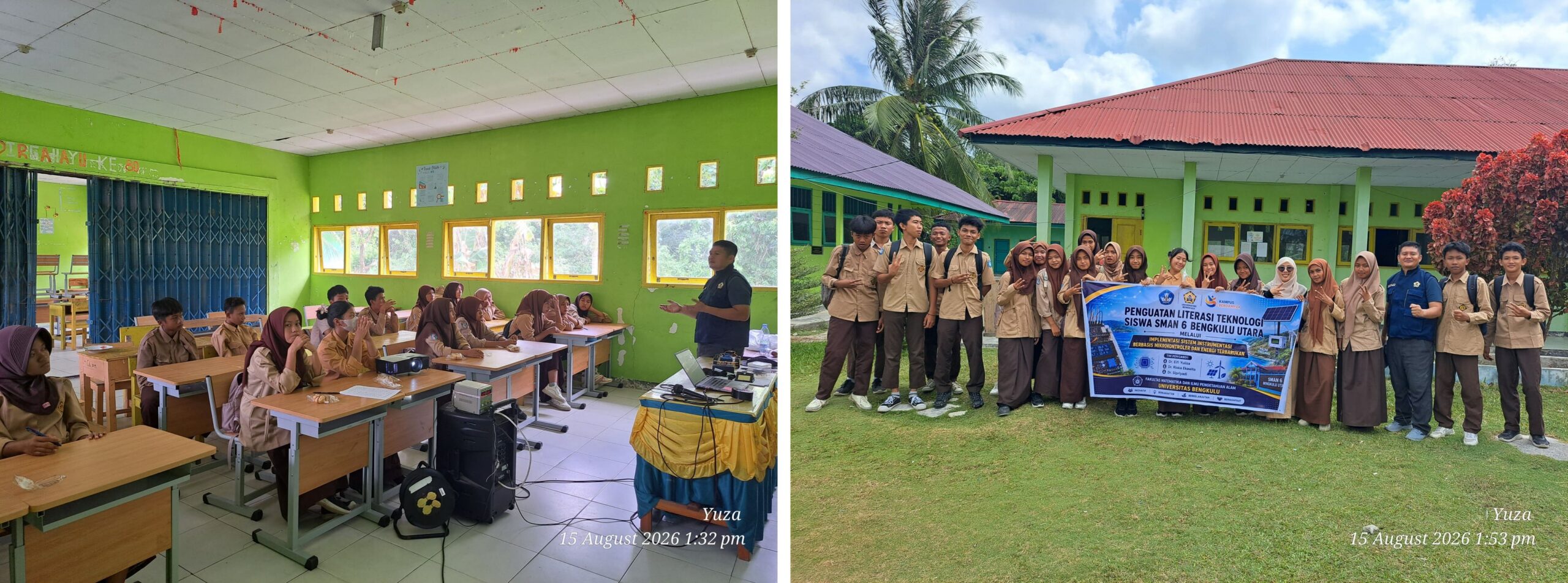 FMIPA Universitas Bengkulu Brings Technology Literacy and Renewable Energy Education to Students on Enggano Island