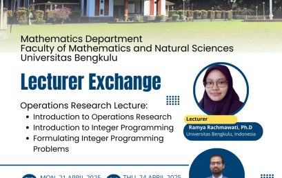 Lecturer Exchange Program between Universitas Bengkulu and University of Central Punjab, Pakistan / Program Pertukaran Dosen antara Universitas Bengkulu dan University of Central Punjab, Pakistan