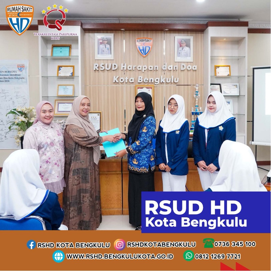 Serah Terima Mahasiswa PKK KDK Prodi D3 Kebidanan di RSUD Harapan dan Doa Kota Bengkulu