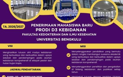 Raih Masa Depan Berdampak: Prodi D3 Kebidanan FKIK Universitas Bengkulu Buka Penerimaan Mahasiswa Baru TA 2026/2027