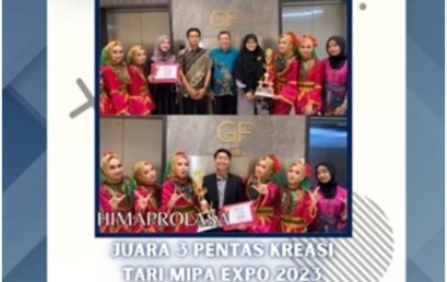 MAHASISWA D3 LABORATORIUM SAINS RAIH JUARA 3 PENTAS KREASI TARI MIPA EXPO 2023