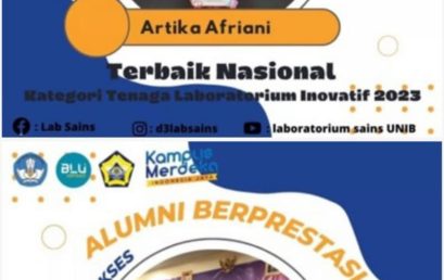 ALUMNI D3 LABORATORIUM SAINS MENOREHKAN PRESTASI SEBAGAI TENAGA LABORATORIUM INOVATIF TAHUN 2023