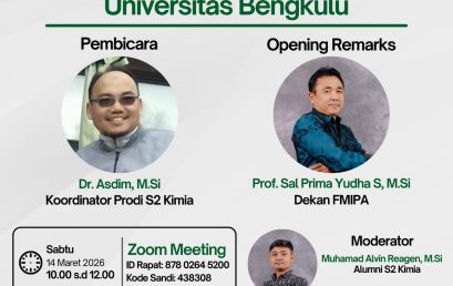 Penguatan Sinergitas Alumni Program Studi Magister (S2) Kimia FMIPA Universitas Bengkulu dalam Peningkatan Kapasitas Program Studi Menuju Reakreditasi Unggul Tahun 2028