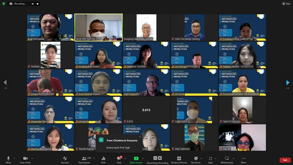 Online Lecture for MM Students of UKRIDA Online Lecture for MM Students of UKRIDA