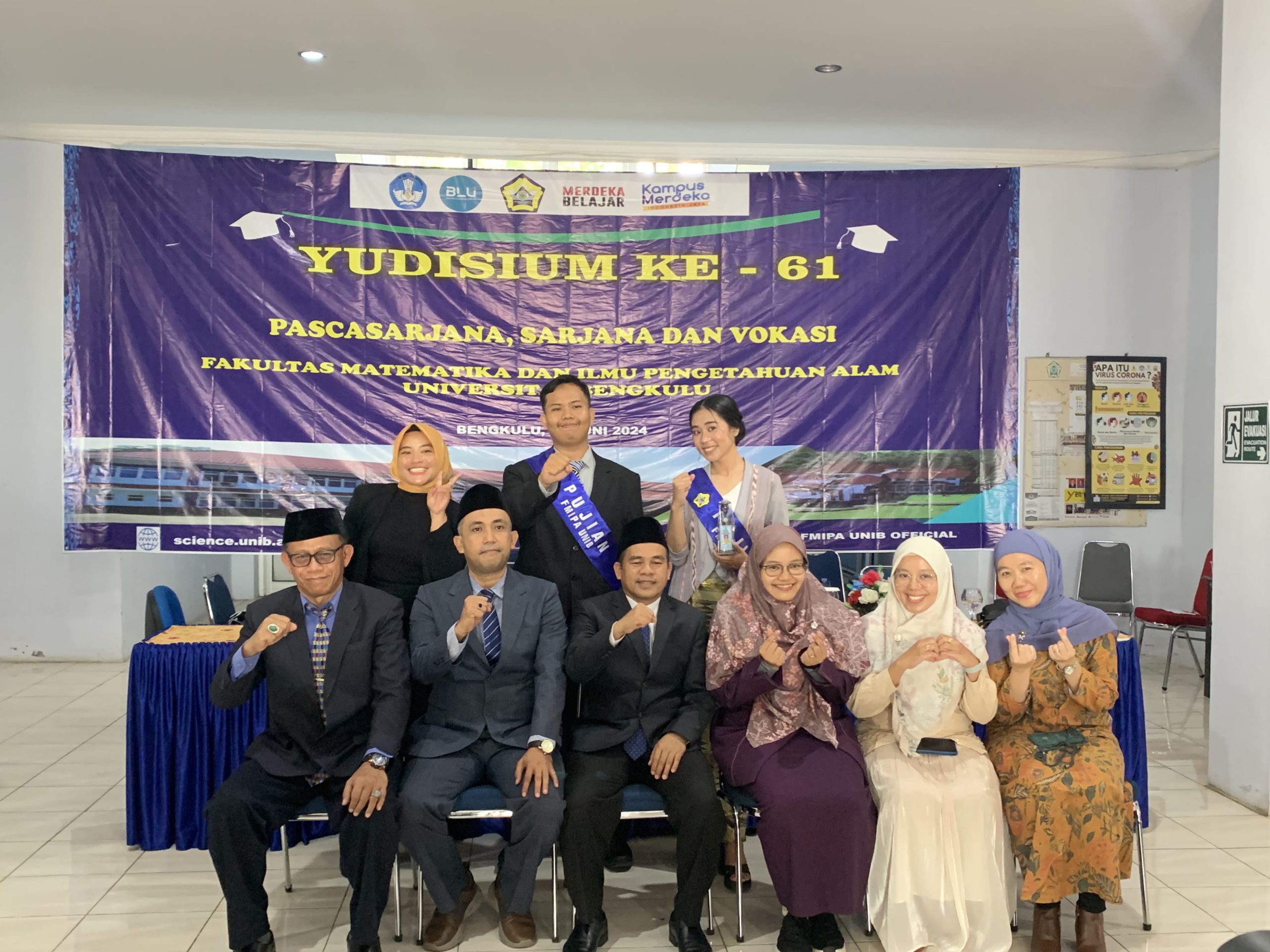 The 61st Graduate, Undergraduate, and Vocational Graduation at FMIPA, University of Bengkulu The 61st Graduate, Undergraduate, and Vocational Graduation at FMIPA, University of Bengkulu