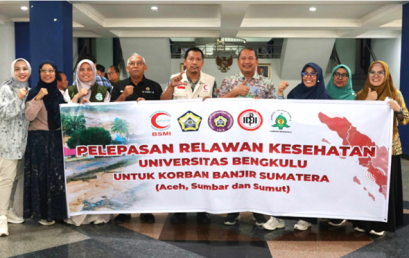 Pelepasan Relawan Kesehatan Universitas Bengkulu untuk Korban Banjir Sumatera