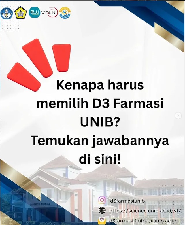 Ingin Cepat Siap Kerja di Bidang Farmasi? Pilih D3 Farmasi UNIB! Ingin Cepat Siap Kerja di Bidang Farmasi? Pilih D3 Farmasi UNIB!
