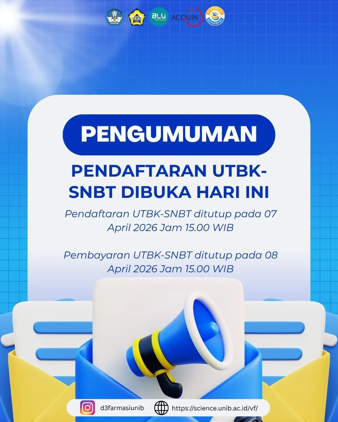 Pendaftaran UTBK-SNBT 2026 Segera Ditutup, Jangan Lewatkan Kesempatan Menjadi Mahasiswa Universitas Bengkulu