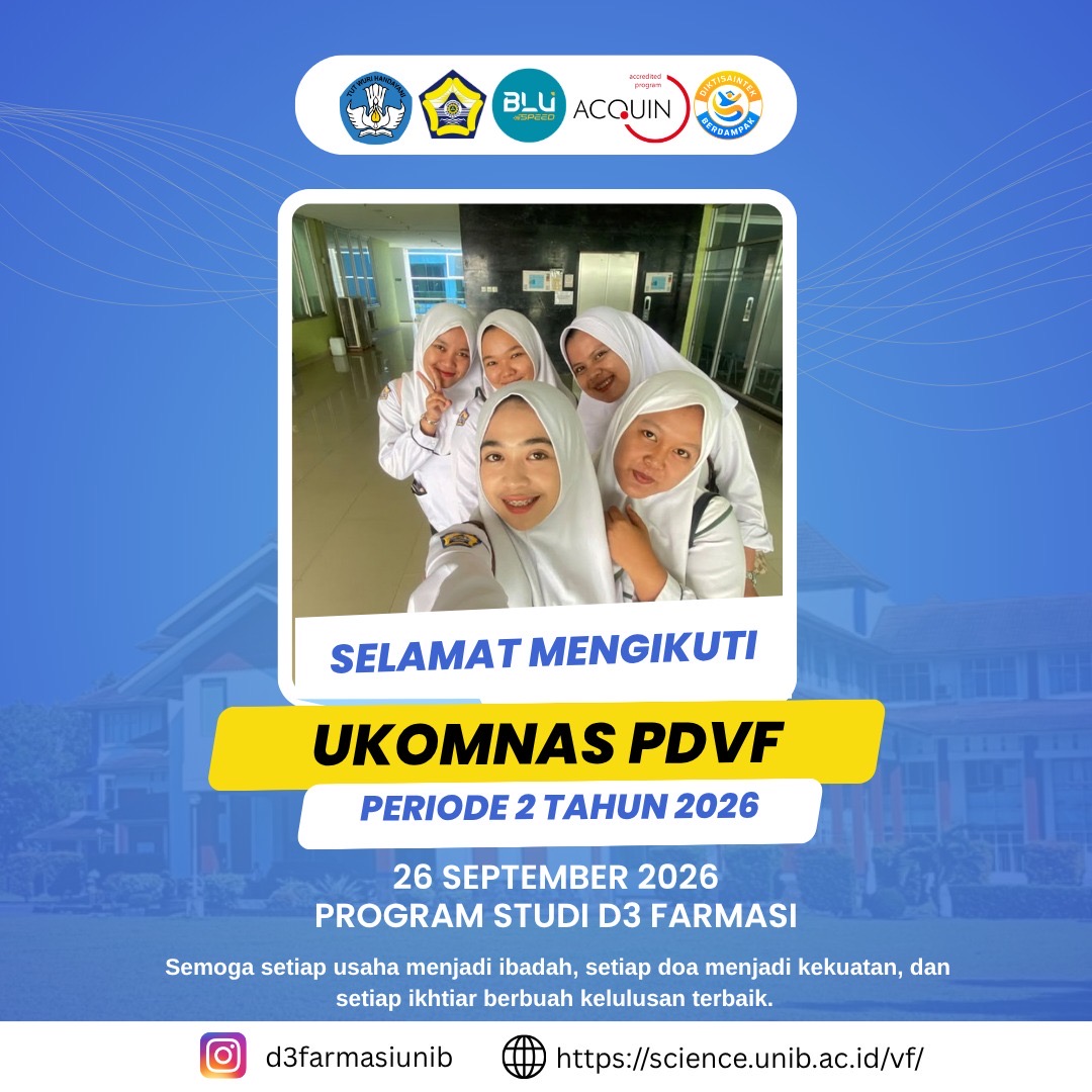 Lima Mahasiswa D3 Farmasi Mengikuti UKOMNAS PDVF di Palembang Lima Mahasiswa D3 Farmasi Mengikuti UKOMNAS PDVF di Palembang