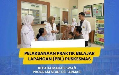 Mahasiswa D3 Farmasi Universitas Bengkulu Laksanakan Praktik Belajar Lapangan (PBL) di 12 Puskesmas Kota Bengkulu