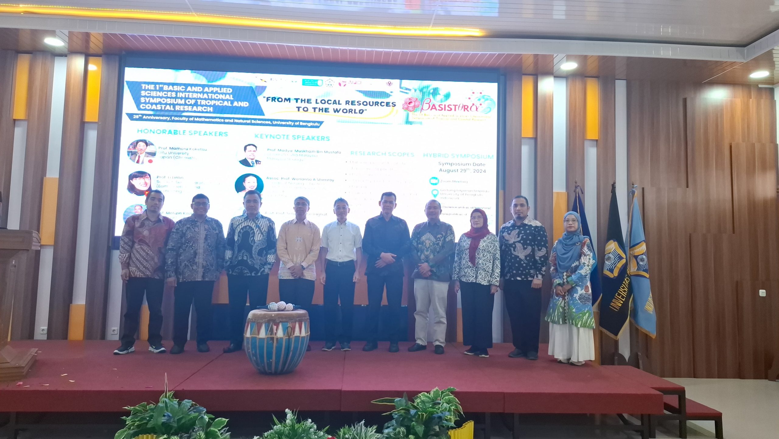 Faculty of Mathematics and Natural Sciences, University of Bengkulu, Successfully Hosts The First Basic and Applied Sciences Symposium of Tropical and Coastal Research “Basistora” 2024 Faculty of Mathematics and Natural Sciences, University of Bengkulu, Successfully Hosts The First Basic and Applied Sciences Symposium of Tropical and Coastal Research “Basistora” 2024