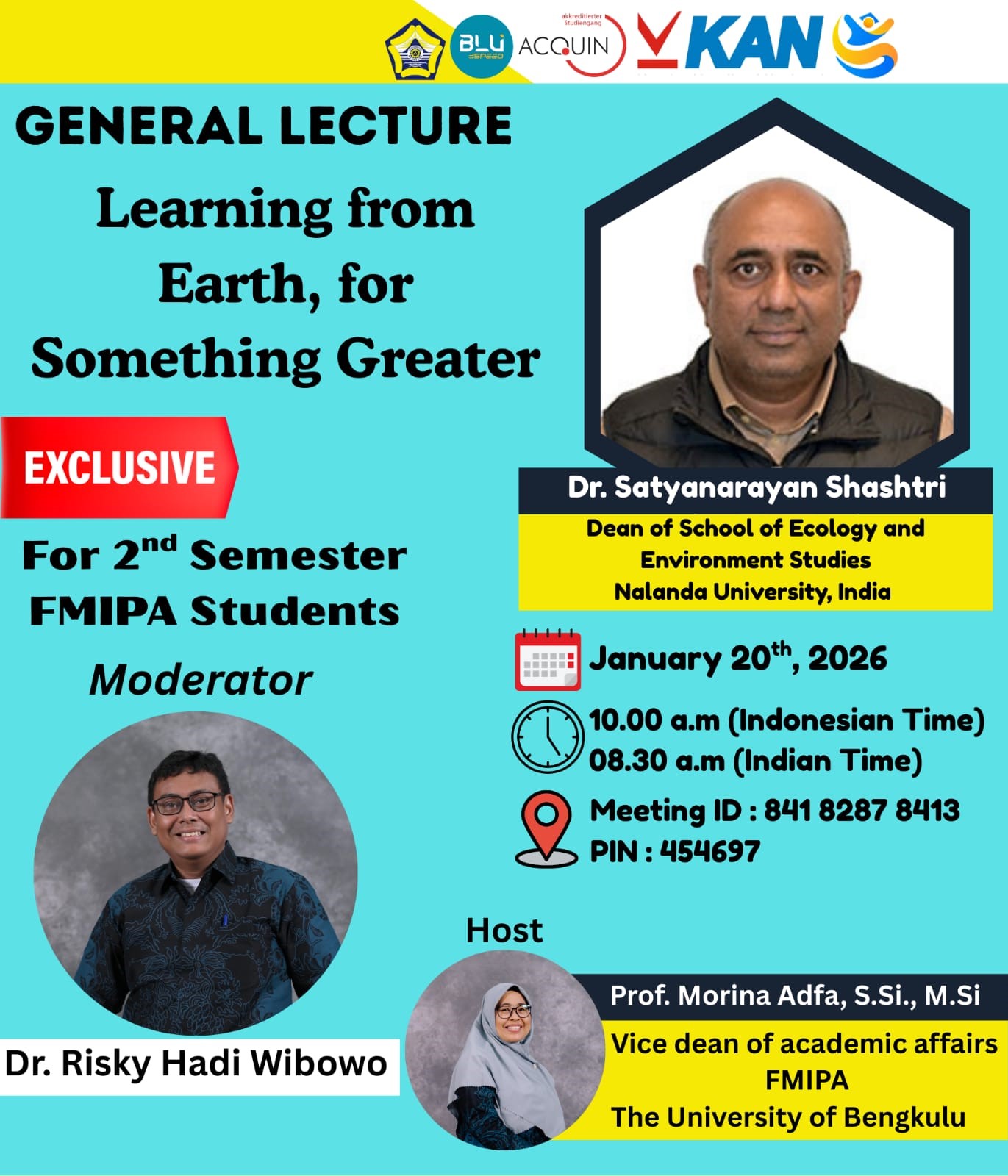 Faculty of Mathematics and Natural Sciences Hosts Inaugural General Lecture for Even Semester 2025-2026, Featuring Associate Professor Dr. Satyanarayan Shashtri from India’s Nalanda University
