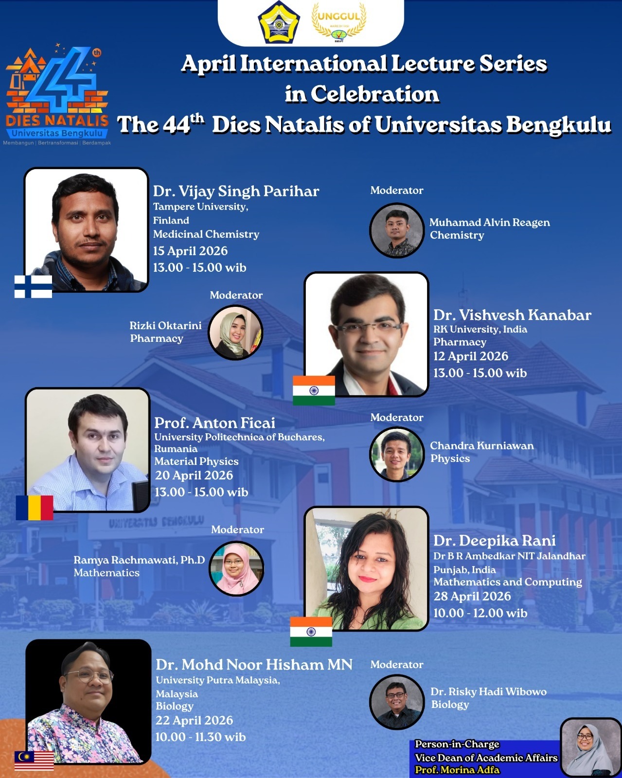 Semarakkan Dies Natalis ke-44, Universitas Bengkulu Gelar April International Lecture Series