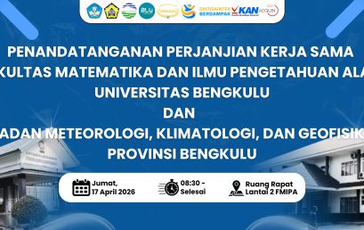 BMKG Provinsi Bengkulu Perkuat Keja Sama dengan Sivitas Akademika FMIPA dan FAPERTA Universitas Bengkulu