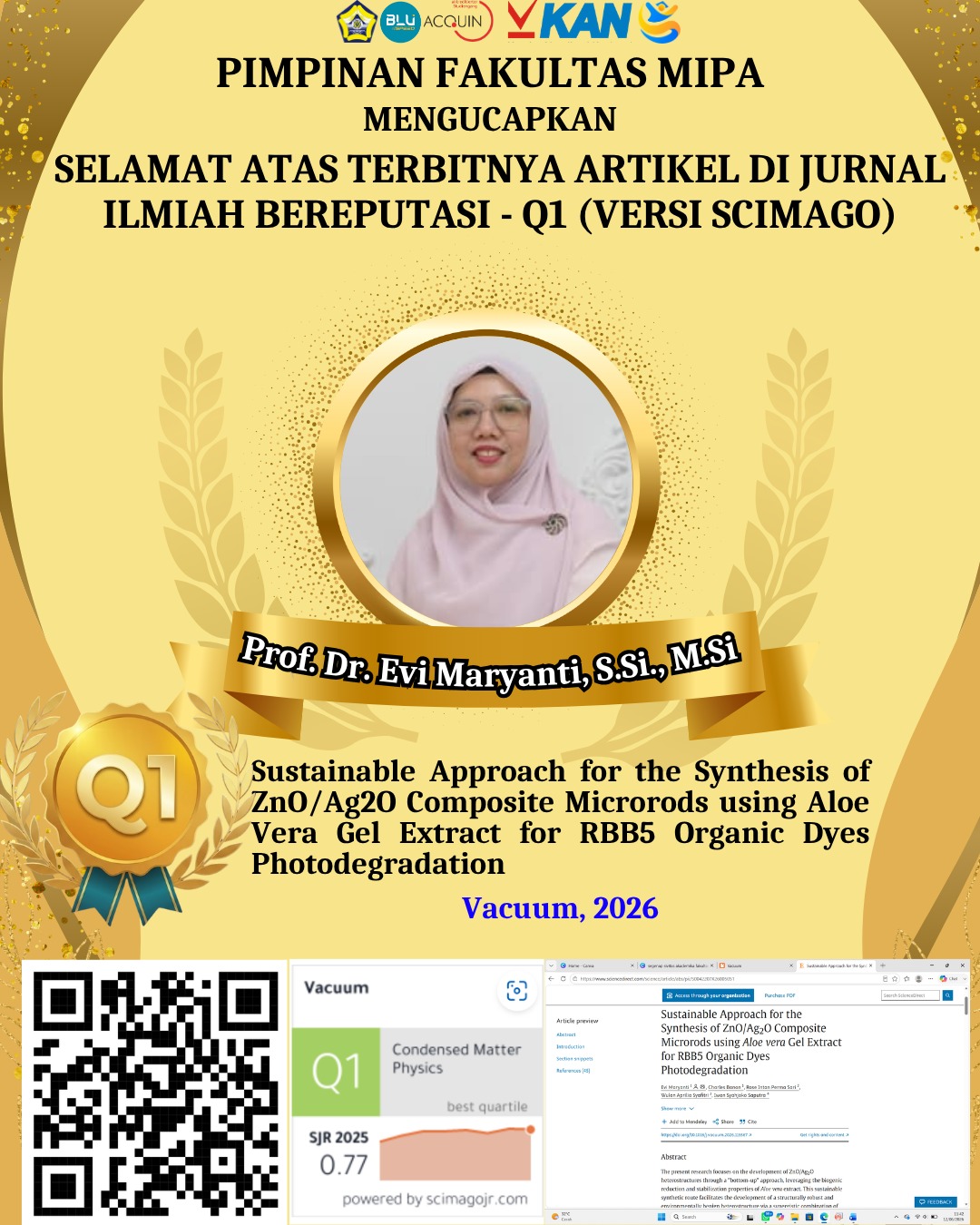 Prof. Dr. Evi Maryanti Sukses Publikasikan Artikel Ilmiah di Jurnal Bereputasi Internasional Scopus Q1 Prof. Dr. Evi Maryanti Sukses Publikasikan Artikel Ilmiah di Jurnal Bereputasi Internasional Scopus Q1